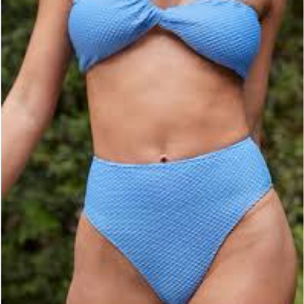 Aerie Light Blue Textured Bikini